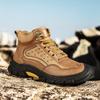 Winter Boots Lace Up Black Genuine Leather Men's Shoes Fashion Men Boots New Design Outdoor Man Casual Hiking Boots