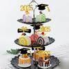 Топперы для кексов на выпускной 2025 года, 24 шт., шпажки для еды/закусок для выпускного вечера, украшения для мини-тортов, диплом, 2025, выпускная шапочка