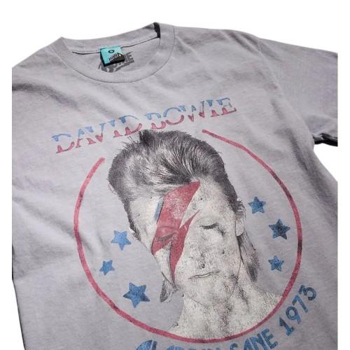 David Bowie Unisex Adult Aladdin Sane 1973 Vintage Wash T-Shirt