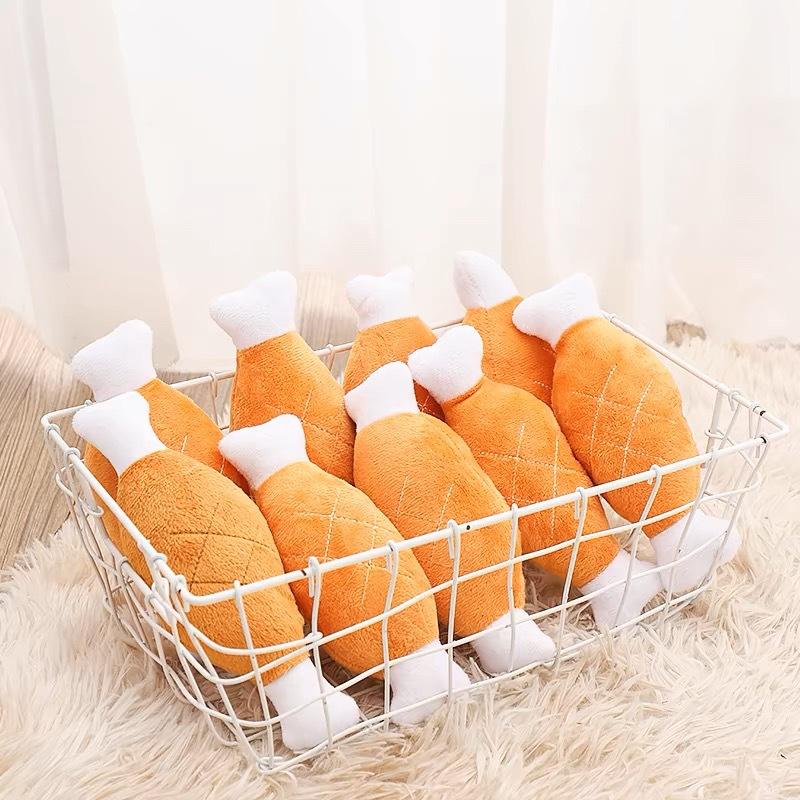 Игрушка пищалка для собак, плюшевая игрушка для домашних животных в форме куриных ножек и кости для маленьких, средних и крупных собак и кошек juguetes para perros