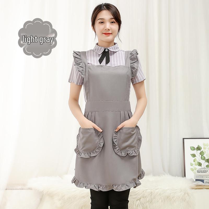 Korean Style Lace Apron - Cute Princess Design for Kitchen, Flower Shop, Nail Artist with Custom Logo Options