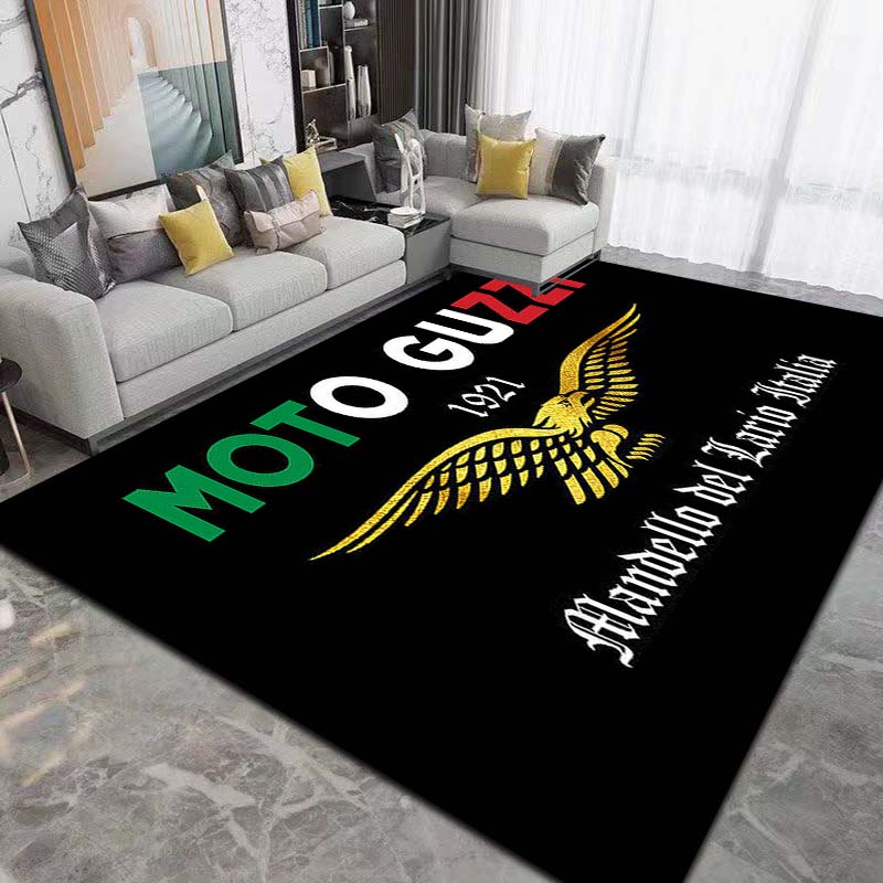 2026 New Retro Motorcycle G-Guzzi Printed Carpet Living Room Bedroom Decoration Tea Table Table Non slip Entrance Carpet Gift