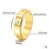 Rotatable Stainless Steel Spinner Fidget Anxiety Ring For Women Men Retro Star Evil Eye Rings for Stress Relieving