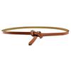 Leather Knotted Thin Belt Female Ornament with Dress Fashionable Korean All-Match Leather Thin Belt