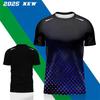 Simple Contrast Color Sports T Shirts For Men Summer Fashion Quick Dry 3D Printed Fitness T-shirts Loose Breathable Tees Tops
