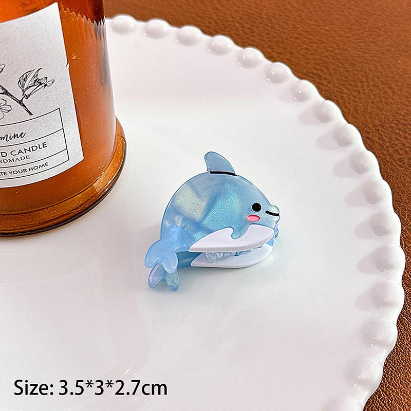 Изысканные милые ацетатные заколки для волос с изображением морских животных, маленькие коготки для волос