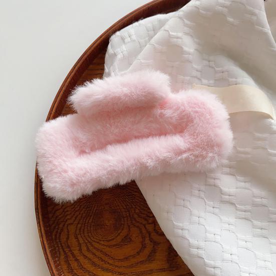 Женская плюшевая заколка для волос с дизайном «пружинная задняя часть головы», большая заколка для волос, прямоугольный зажим для волос в виде акулы, аксессуар для волос