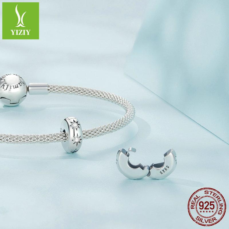 S925 Silver Mangstar Round Positioning Buckle Accessories Star Diy Bracelet Bead Separator Scc2420