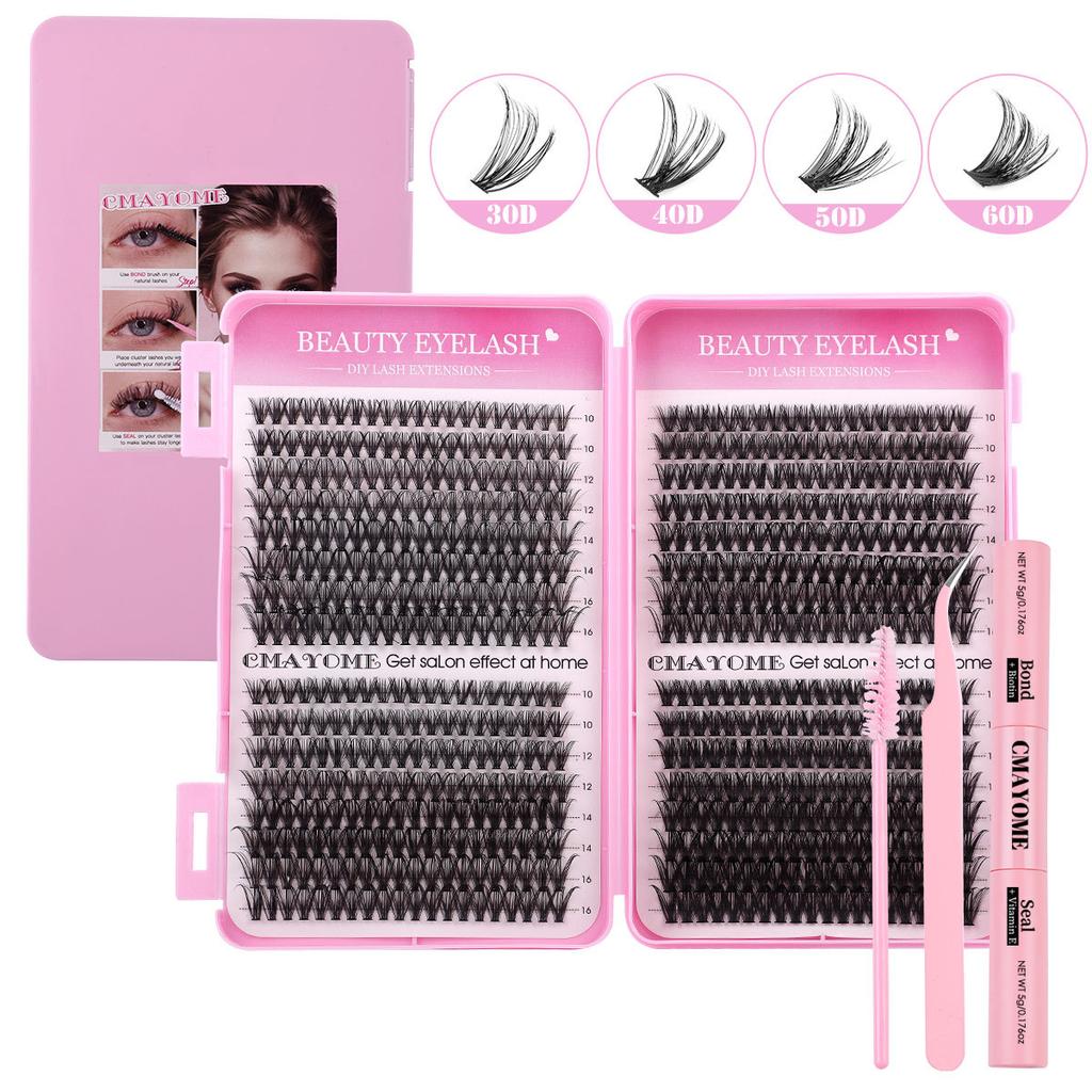 640 Tufts Diy Single Tufts Of False Eyelashes Natural Thick D-Song Segmented Grafting Eyelashes