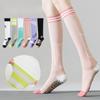Women's Spring and Autumn Anti-slip Professional Fitness Rope Skipping Yoga Elastic Compression Long Calf Socks Sports Functional Socks