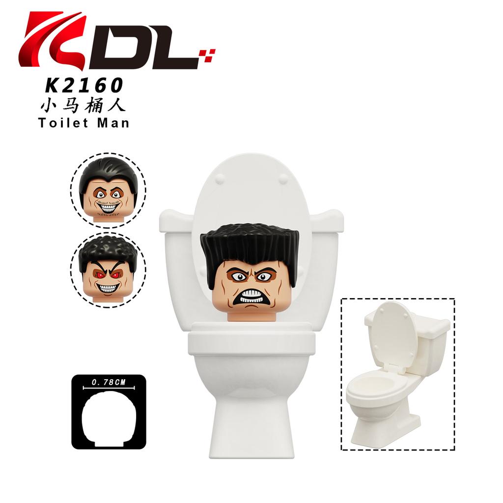 Kdl821 Kdl822 Toilet Man Building Block Small Particle Tv Man Toy Bag