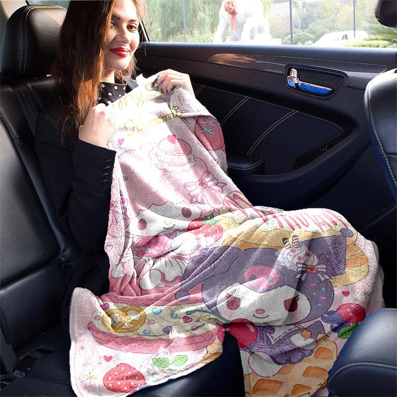 1pc My Sweet Kuromi Blanket, Soft and Cozy Home Decor Gift for Family and Friend| Seasonal Universal Throw Blanket| Perfect for Couch, Bed, or Car Sea