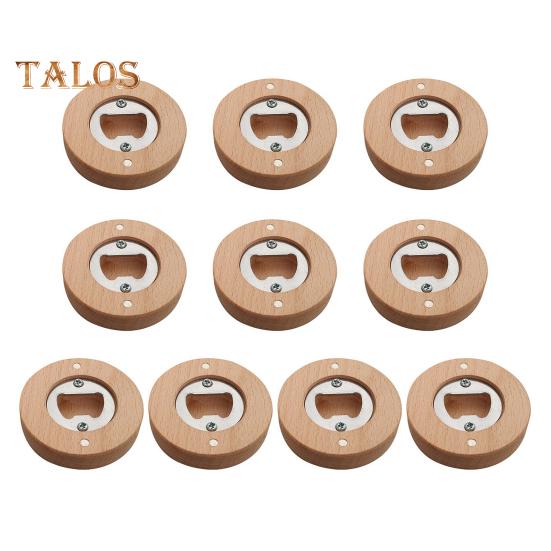 10 шт. бамбуковых магнитов для открывания бутылок 2,4x2,4 дюйма, магнит на холодильник, украшение для бара, открывалка для пива, многофункциональный кухонный инструмент, наклейка на холодильник