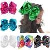 29Colors 8 Inch Big Rainbow Large Hair Bow Sequins Ribbon Hairgrips With Alligator Clips Headwear Bowknot Girls Hair Accessories