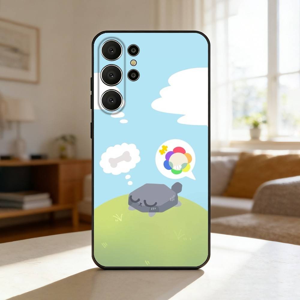 Мультяшный чехол для телефона Goob D-Dandys W-World для Samsung S26, S25, 24, 23, 22, 30, 21, 10, 9, Ultra, Plus, Lite, Черный Мягкий Чехол
