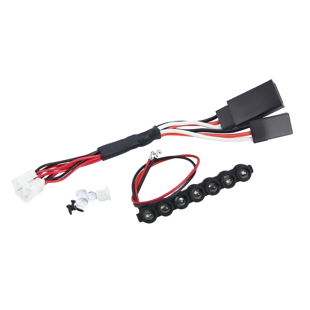 NIUWSRC SCX30 Plastic Roof Round Light LED Strip Lights Bar Bumper Spotlight For 1/30 RC Crawler Car SCX30 Jeep Wrangler Part