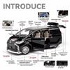 New 1:18 Toyota Alphard MPV Oversized Alloy Model Car Toy Die-cast Metal Casting Sound and Light Car Children Automatic Door Alloy Car Boy Gift