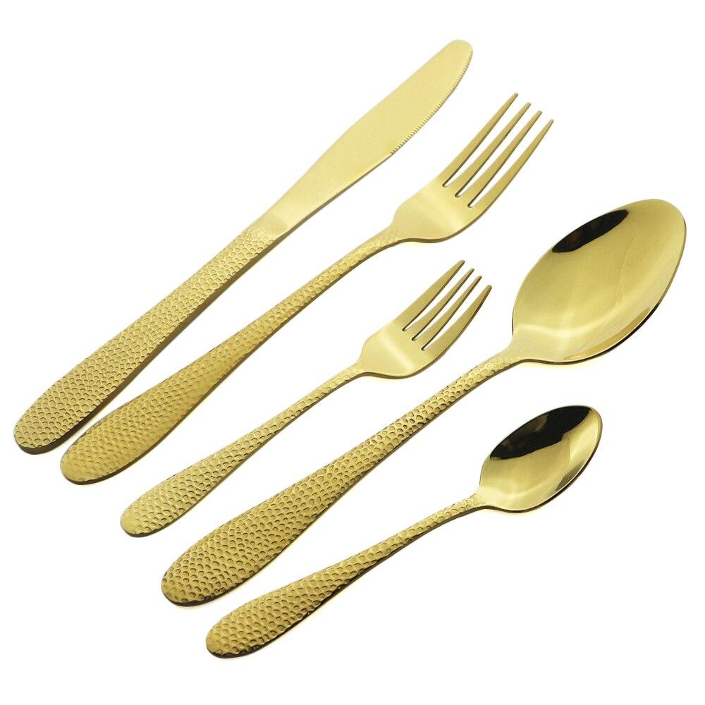 30 шт. красочный набор столовых приборов, ножи, десертные вилки, ложка, ужин, посуда, столовая посуда из нержавеющей стали, набор кухонного серебра в западном стиле