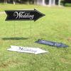 Outdoor Courtyard Wedding Direction Sign - Plastic Lawn Decoration Insert Card