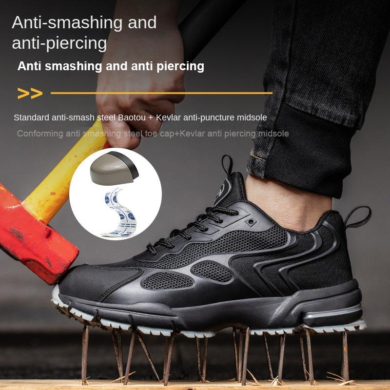 Обувь для страхования труда, рабочая обувь с защитой от проколов и ударов, дезодорирующая и легкая изолированная электрозащитная обувь