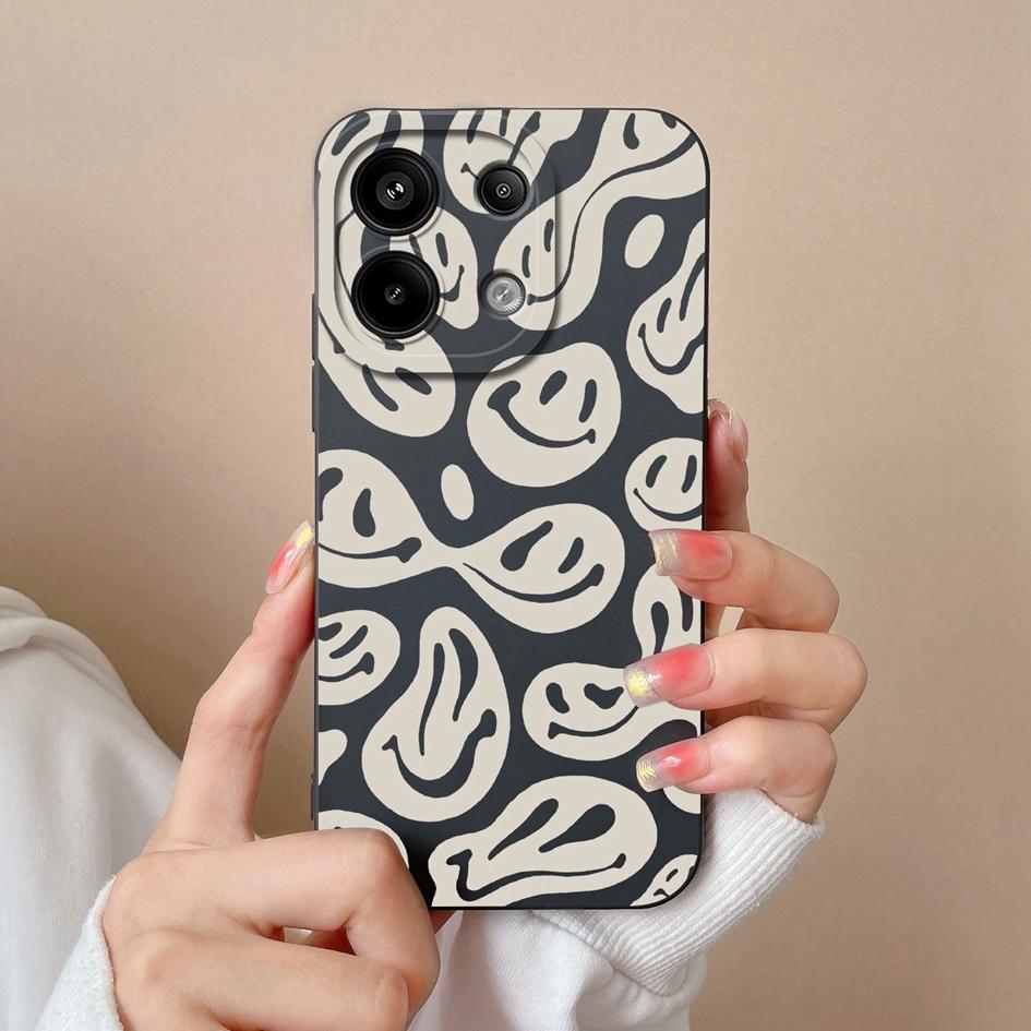 Чехлы для телефонов Xiaomi Redmi 13 A3 4G Note 13 Pro 13R Turbo 3 Корпус Силиконовый Мягкий Модный Этикетка Защитная Пленка Матовые Чехлы Для Телефонов Оболочка Для Redmi