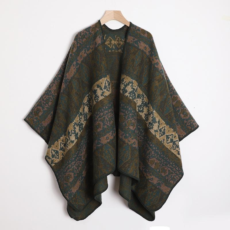 Дышащая, теплая и универсальная домашняя, осенне-зимняя женская шаль для путешествий, толстый плащ, одеяло с кондиционером