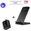 15W Fast Wireless Charger For iPhone 14 13 12 11 ProMax X XS Samsung S21 S20 S10 Note 20  Xiaomi 9 10 Phone Charging Stand