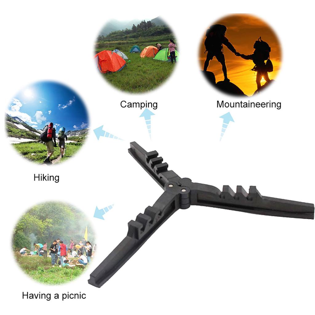 Складной Компактный Кронштейн-Тренога для Бутанового Газового Баллона Пластиковый Держатель для Цилиндрического Картриджа Портативный Держатель для Газового Баллона Аксессуары для Кемпинга