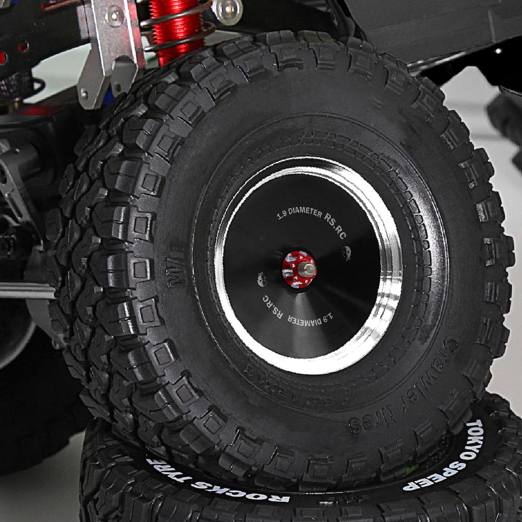 4 шт. Ступица колесного диска 1,9 дюйма Металлическая ступица Замена для Axial SCX10 Имитация внедорожника Запирающая шина