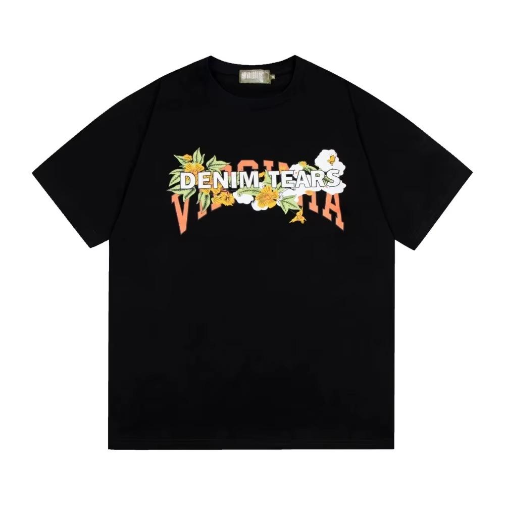 2024 Summer Trend Cotton T-shirt Men Women Brand Short Sleeve Tshirt Clothes Luxury Designer Tee Hip Hop Tops T Shirt Streetwear