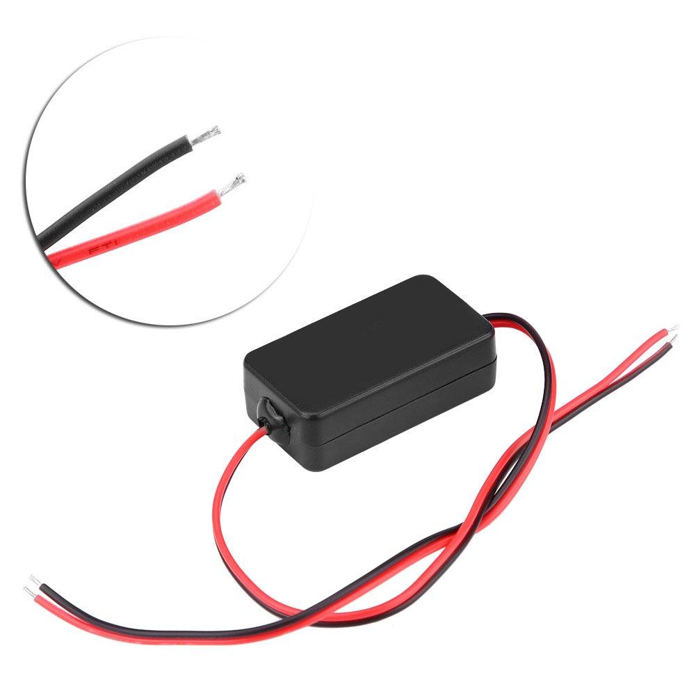 Power Relay Condenser Filter Power Filter Rectifier DC Power Relay Condenser for Car Rearview Mirror Camera Black
