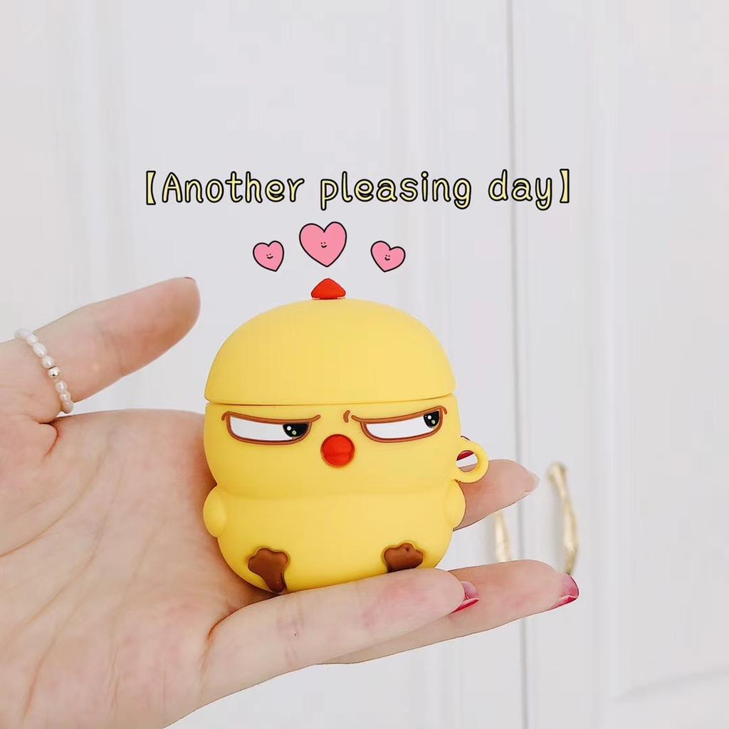 Silicone Cartoon Headphone Cover for AirPods Case 3D Earphone Case for Airpods 1 2 Pro Case for Apple Air Pods Pro Case Keychain