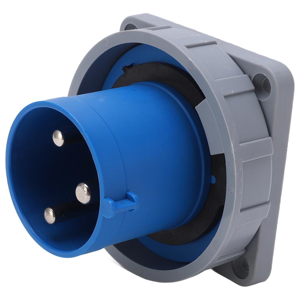 3-контактный 63A промышленный штекерный разъем IP67 водонепроницаемый 2P+E пылезащитный для электричества в аэропорту