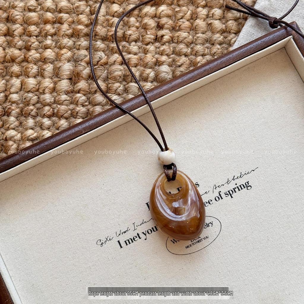 Китайская эстетика, ретро, омбре, длинное ожерелье для женщин - 2025, высококлассная цепочка для свитера, уникальный нишевый дизайн