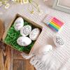 Пасхальный набор для раскрашивания яиц DIY с 12 маркерами и 12 пасхальными яйцами с гладкой поверхностью, пенопластовые пасхальные яйца для вечеринки