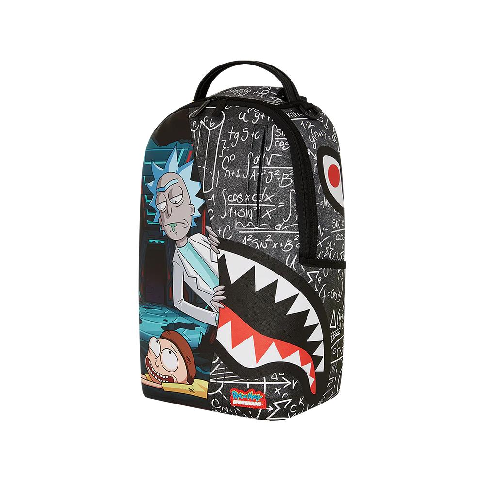 Sprayground Рюкзак унисекс Rick And Morty, коллаборация, мультяшный, веселый, пэчворк, граффити, большая вместимость, легкий, ПВХ, разноцветный W1135773