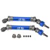 2pcs Front Drive Shaft CVD Transmission Axle for Traxxas Slash 4X4 1 10 RC Truck (Navy Blue)
