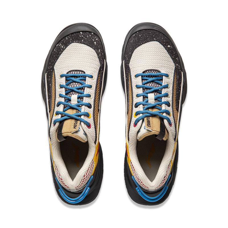 Li-Ning CF Series Hiking 3 амортизирующие износостойкие низкие повседневные туфли унисекс повседневные туфли овсяно-серого цвета AGLU149-1