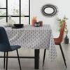 Nappe - Vintage - 140 x 240 cm - Blanc avec motifs noirs - Anti-tache