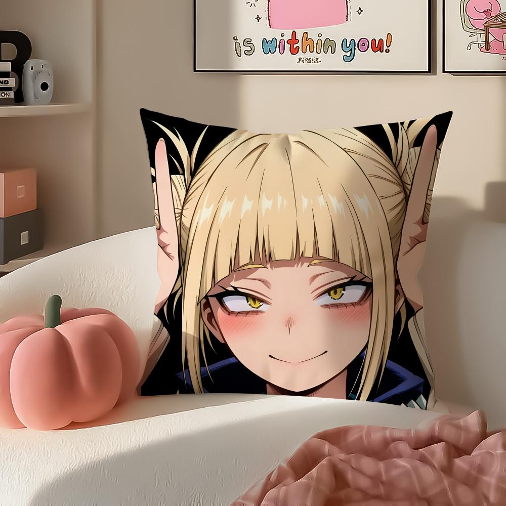Популярная наволочка для подушки Himiko Toga My Hero Academia, короткий плюш, скрытая молния, чехол для диванной подушки