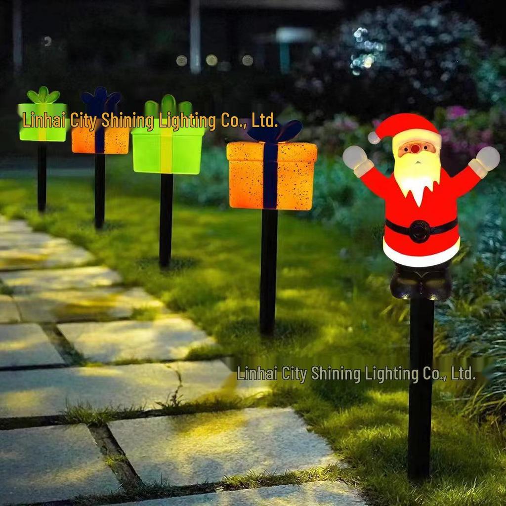 2025 Солнечные Рождественские Санта и Снеговик Светящиеся Гирлянды для Наружного Декора