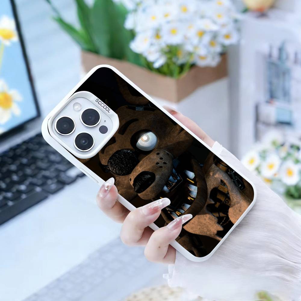 Чехол для телефона Five Nights at Freddy's для iPhone 16,15,14,13,12,17,Pro,MAX белый Матовый Ударопрочный Чехол