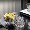 Glass European Style Candy Jar Colorful Snack Jar Elegant Halloween Candy Storage Box  Living Room