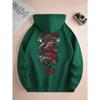 Men's Fashion Hoodie Casual Daily Drawstring Hooded Sweatshirt Dragon Print Front Kangaroo Pocket Men's Jacket Hoodies & Sweatshirts Men’s