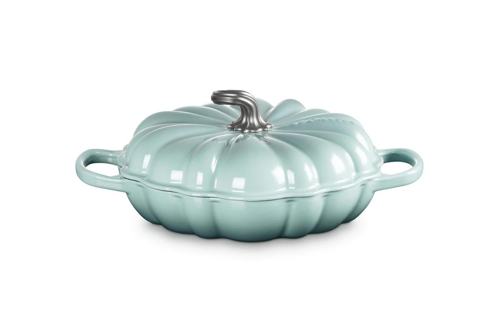 LE CREUSET Чугунная эмалированная кастрюля Signature Buffet Casserole 28 см Sea Salt Induction Духовка совместима с газом [Официальный японский продукт]