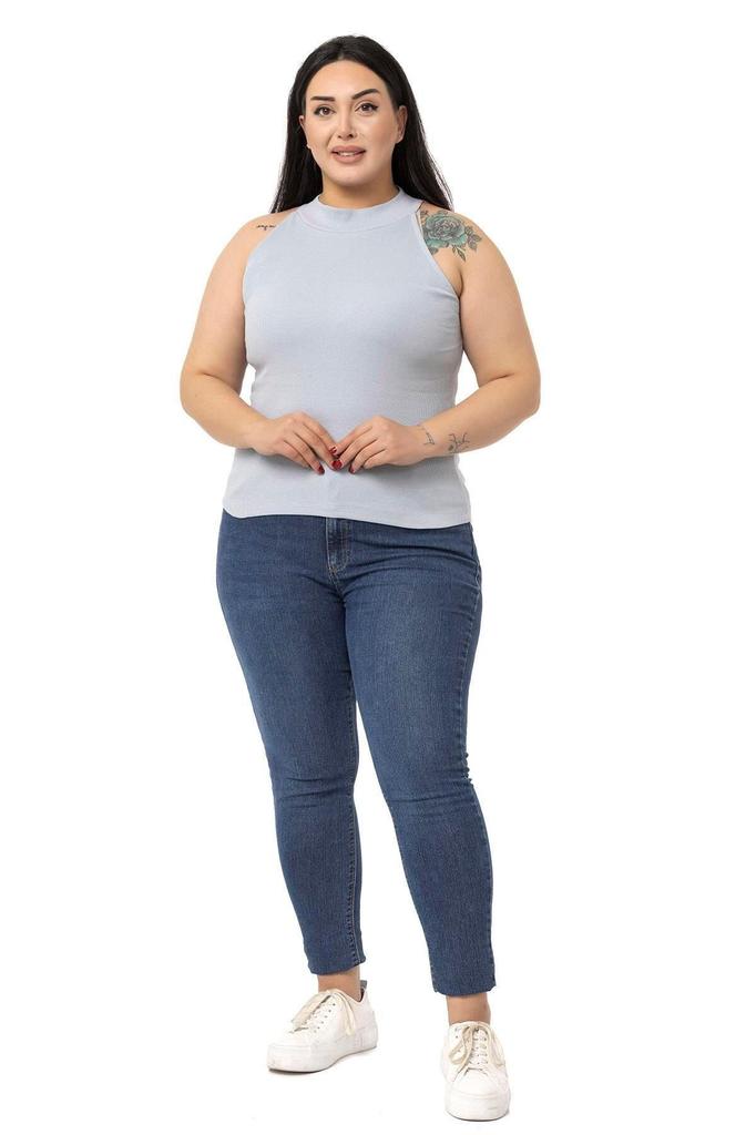 Женский стиль, большой размер, боди, большие размеры, воротник с лямкой на шее, полуводолазка, ребристая камзол, зеленое боди