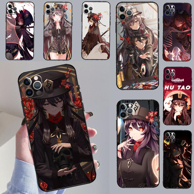Чехол для телефона Hu Tao Genshin Impact Для iPhone 13 16 15 11 12 14 17 Pro Max 12 mini 15 16 Plus 16e 17 Air Cover Funda