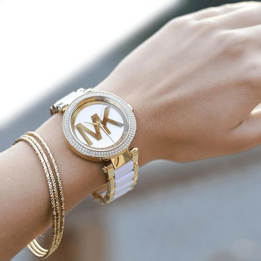 Michael Kors MK6313 Женские часы Parker с белым циферблатом