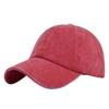 Evertop Water Washable Cotton Baseball Hat for Adults and Kids Pure Color with Custom Embroidered Logo Vintage Sunshade Style