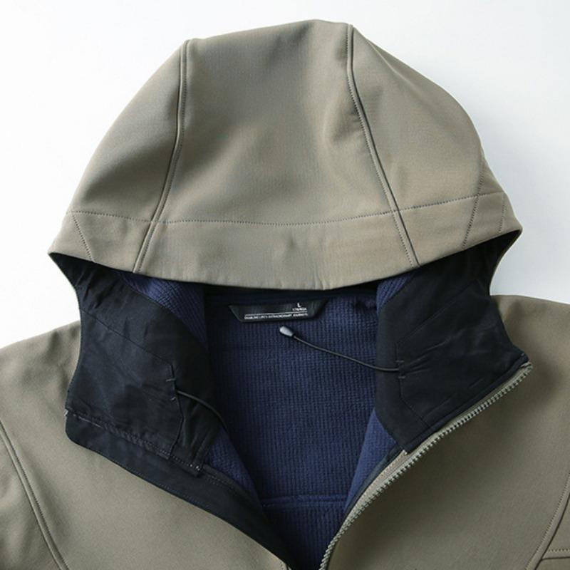 Осенняя ветровка, мужская верхняя одежда с капюшоном, пальто, мужская свободная повседневная куртка на молнии на молнии, модная одежда для альпинизма